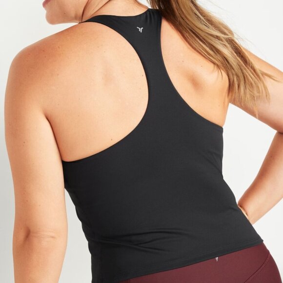 Old Navy Active PowerSoft Racerback Crop Tank Black XS - Picture 2 of 9